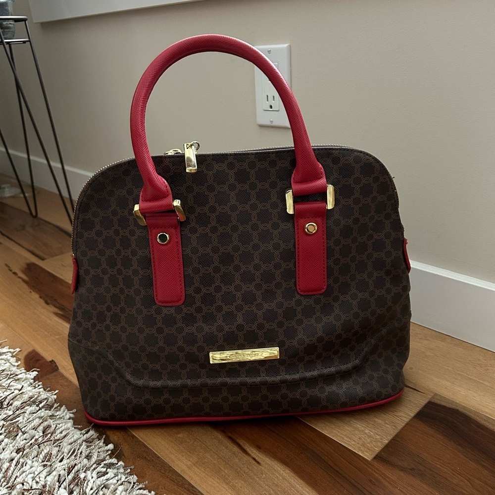 Ivanka Trump Brown Printed Shoulder Bag